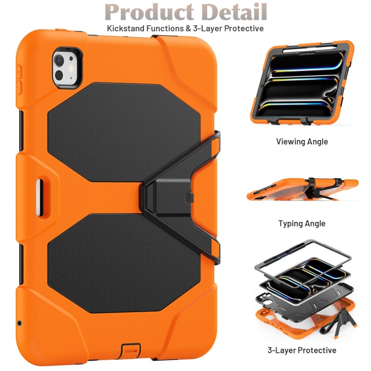 For iPad Pro 11 2024 Colorful Silicone Heavy Duty Hybrid PC Tablet Case(Orange) - iPad Pro 11 2024 Cases by PMC TechLife | Online Shopping South Africa | PMC TechLife | Buy Now Pay Later Mobicred