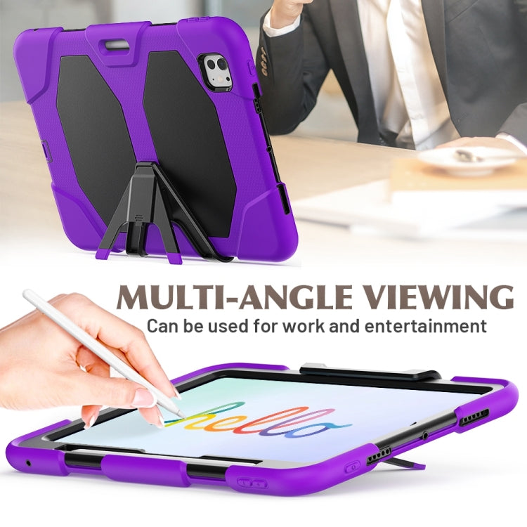 For iPad Pro 11 2024 Colorful Silicone Heavy Duty Hybrid PC Tablet Case(Purple) - iPad Pro 11 2024 Cases by PMC TechLife | Online Shopping South Africa | PMC TechLife | Buy Now Pay Later Mobicred