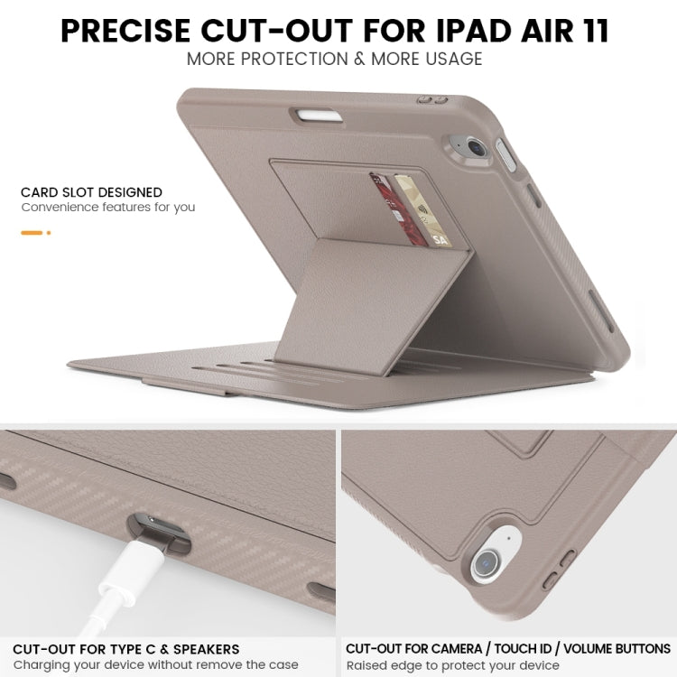 For iPad Air 11 2024 Smart B Magnetic Holder Leather Tablet Case(Rose Gold) - iPad Air 11 2024 Cases by PMC TechLife | Online Shopping South Africa | PMC TechLife | Buy Now Pay Later Mobicred