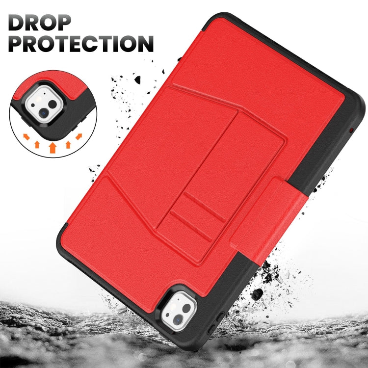For iPad Pro 11 2024 Smart B Magnetic Holder Leather Tablet Case(Red) - iPad Pro 11 2024 Cases by PMC TechLife | Online Shopping South Africa | PMC TechLife | Buy Now Pay Later Mobicred