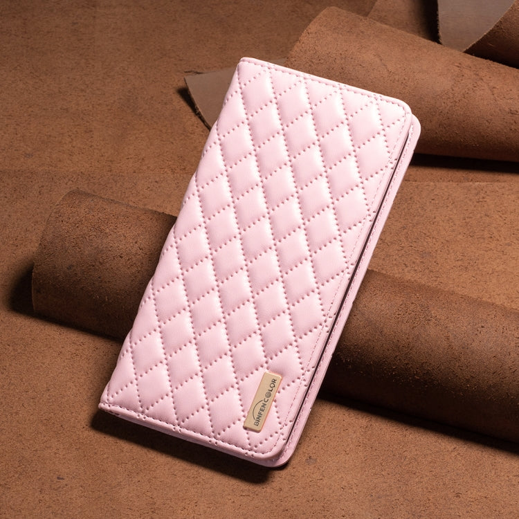 For Samsung Galaxy S25 5G Diamond Lattice Magnetic Leather Flip Phone Case(Pink) - Galaxy S25 5G Cases by PMC Jewellery | Online Shopping South Africa | PMC Jewellery | Buy Now Pay Later Mobicred