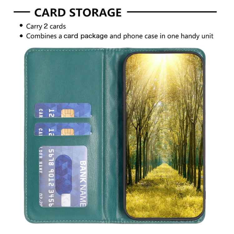 For Samsung Galaxy S25+ 5G Diamond Lattice Magnetic Leather Flip Phone Case(Green) - Galaxy S25+ 5G Cases by PMC Jewellery | Online Shopping South Africa | PMC Jewellery | Buy Now Pay Later Mobicred