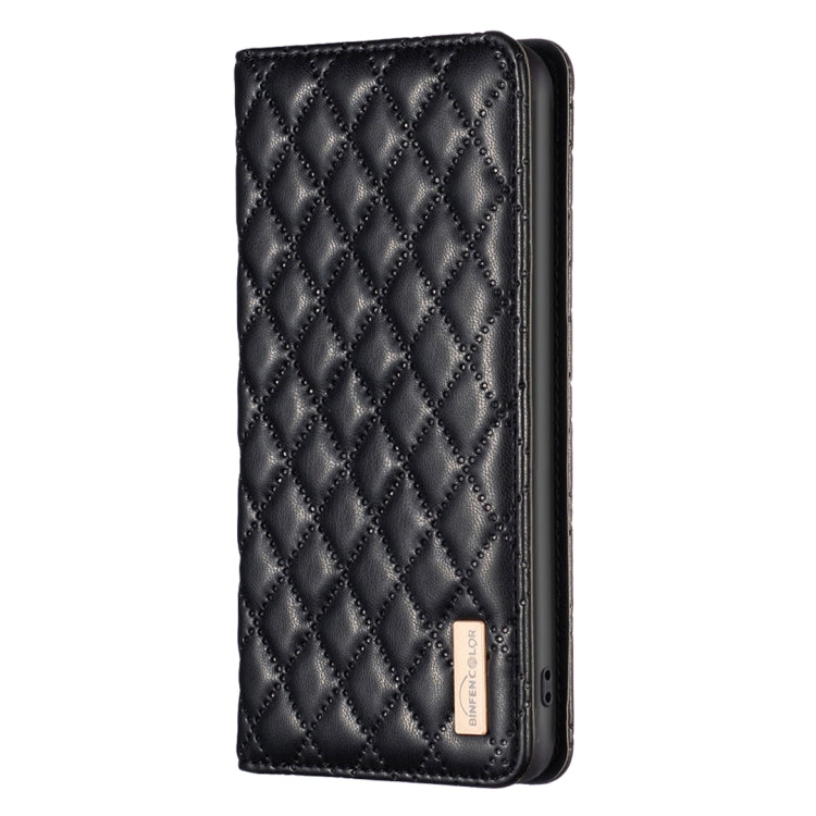 For Samsung Galaxy S25 Ultra 5G Diamond Lattice Magnetic Leather Flip Phone Case(Black) - Galaxy S25 Ultra 5G Cases by PMC Jewellery | Online Shopping South Africa | PMC Jewellery | Buy Now Pay Later Mobicred