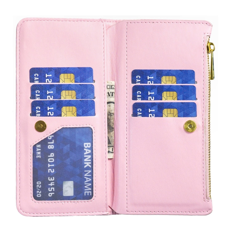 For Samsung Galaxy S25 Ultra 5G Diamond Lattice Zipper Wallet Leather Flip Phone Case(Pink) - free shipping - PMC TechLife - Order now!