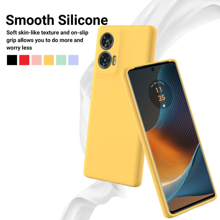 For Motorola Edge 50 Fusion Solid Color Liquid Silicone Dropproof Full Coverage Phone Case(Yellow) - free shipping - PMC TechLife - Order now!