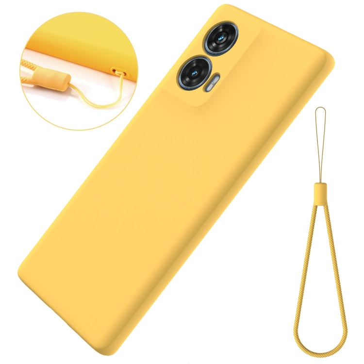 For Motorola Edge 50 Fusion Solid Color Liquid Silicone Dropproof Full Coverage Phone Case(Yellow) - free shipping - PMC TechLife - Order now!