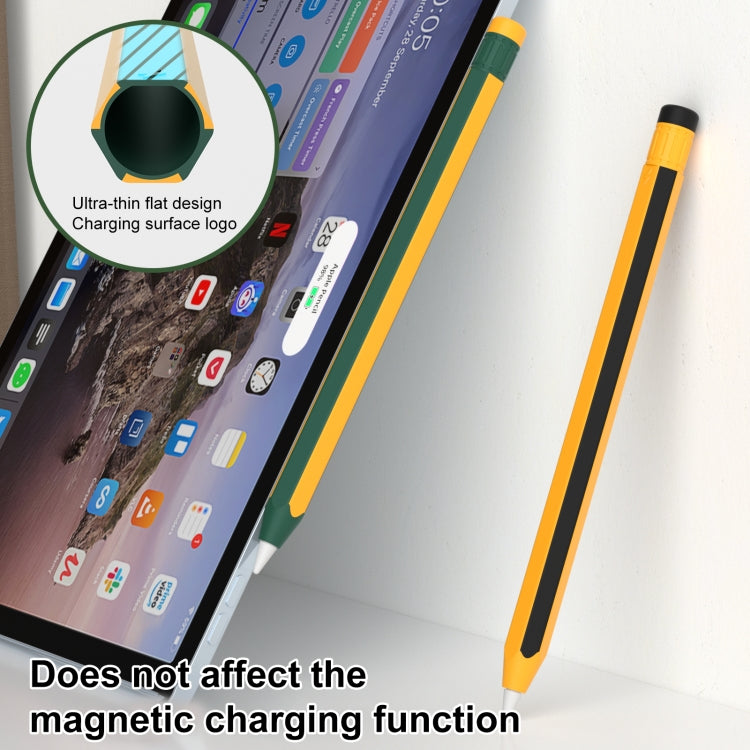 For Apple Pencil 2 / Pencil Pro Colorful Pencil Style Stylus Silicone Protective Case(Sapphire Blue Cyan) - Pencil Accessories by PMC Jewellery | Online Shopping South Africa | PMC Jewellery | Buy Now Pay Later Mobicred