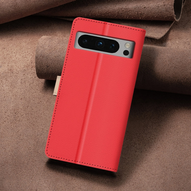 For Google Pixel 9 Pro Color Matching RFID Anti-theft Leather Phone Case(Red) - Google Cases by PMC TechLife | Online Shopping South Africa | PMC TechLife | Buy Now Pay Later Mobicred