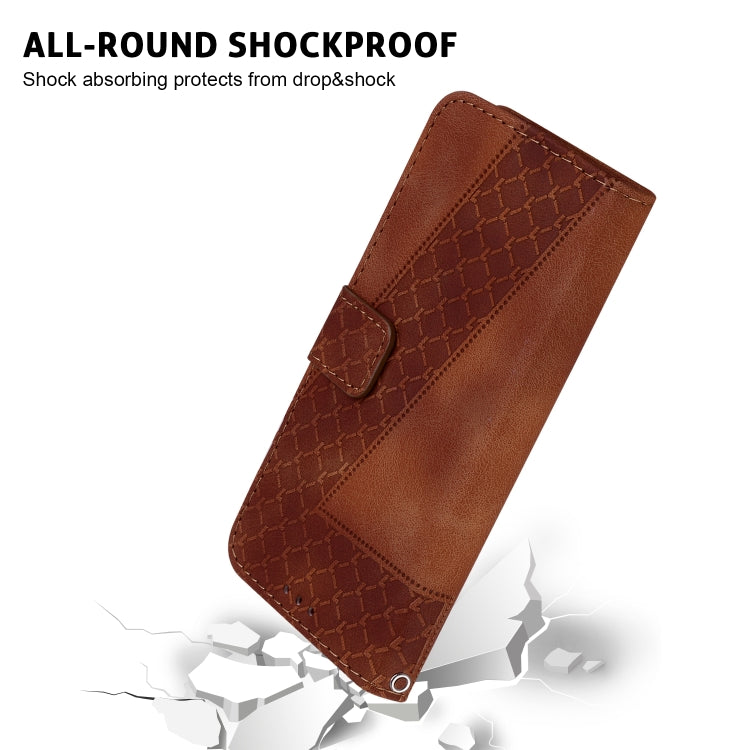For Redmi K70 / K70 Pro Seven-shaped Embossed Leather Phone Case(Brown) - Xiaomi Cases by PMC Jewellery | Online Shopping South Africa | PMC Jewellery | Buy Now Pay Later Mobicred