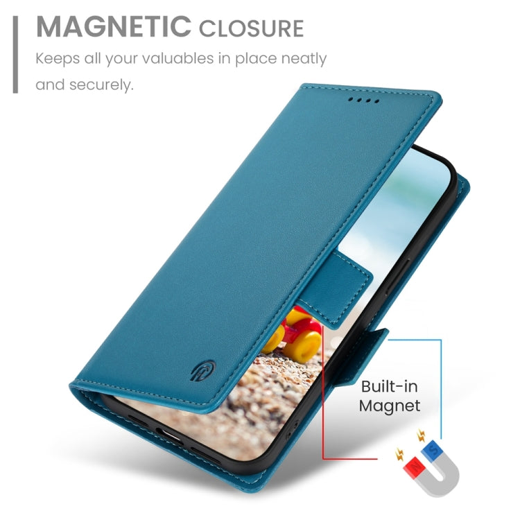 For Google Pixel 9 Pro Side Buckle Magnetic Frosted Leather Phone Case(Blue) - Google Cases by PMC TechLife | Online Shopping South Africa | PMC TechLife | Buy Now Pay Later Mobicred