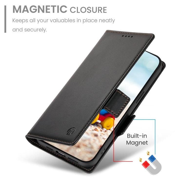 For Google Pixel 9 Side Buckle Magnetic Frosted Leather Phone Case(Black) - Google Cases by PMC TechLife | Online Shopping South Africa | PMC TechLife | Buy Now Pay Later Mobicred