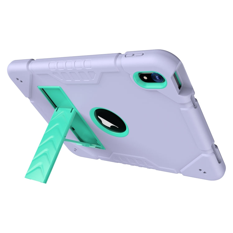 For iPad Air 11 2024 Armor Holder Silicone Hybrid PC Tablet Case(Purple Mint Green) - iPad Air 11 2024 Cases by PMC TechLife | Online Shopping South Africa | PMC TechLife | Buy Now Pay Later Mobicred