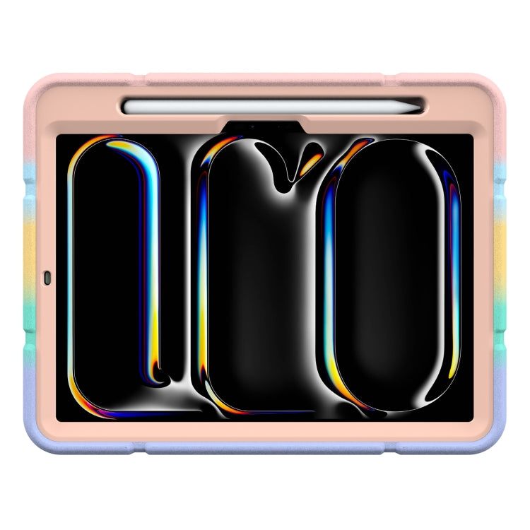 For iPad Pro 11 2024 Armor Holder Silicone Hybrid PC Tablet Case(Gradient Color Gold) - iPad Pro 11 2024 Cases by PMC TechLife | Online Shopping South Africa | PMC TechLife | Buy Now Pay Later Mobicred