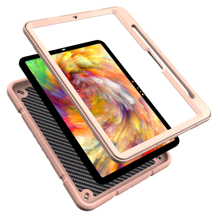 For iPad Pro 11 2024 Armor Holder Silicone Hybrid PC Tablet Case(Rose Gold) - iPad Pro 11 2024 Cases by PMC TechLife | Online Shopping South Africa | PMC TechLife | Buy Now Pay Later Mobicred