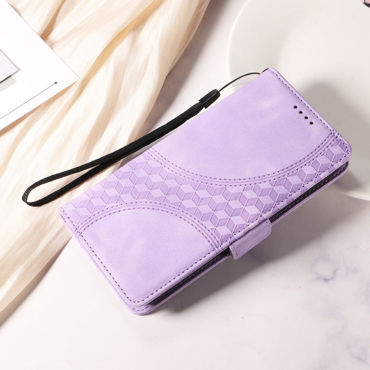For Google Pixel 9 / 9 Pro Embossed Rhombus Starry Leather Phone Case(Purple) - Google Cases by PMC TechLife | Online Shopping South Africa | PMC TechLife | Buy Now Pay Later Mobicred