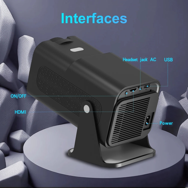 Y6S 4K Android 12.0 Portable Home HD Mini WiFi Projector(EU Plug) - Mini Projector by PMC TechLife | Online Shopping South Africa | PMC TechLife | Buy Now Pay Later Mobicred
