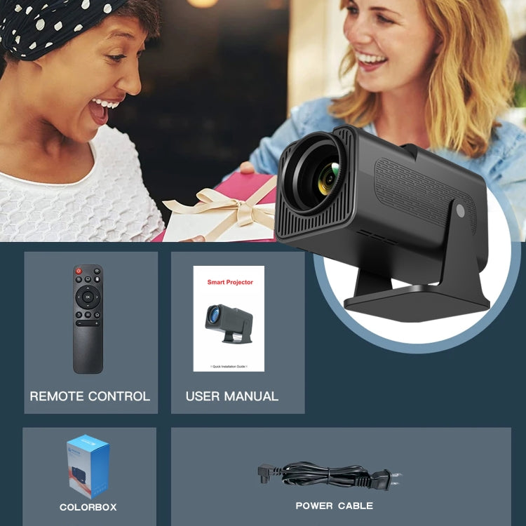 Y6S 4K Android 12.0 Portable Home HD Mini WiFi Projector(EU Plug) - Mini Projector by PMC TechLife | Online Shopping South Africa | PMC TechLife | Buy Now Pay Later Mobicred