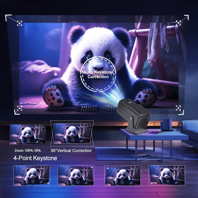 Y6S 4K Android 12.0 Portable Home HD Mini WiFi Projector(EU Plug) - Mini Projector by PMC TechLife | Online Shopping South Africa | PMC TechLife | Buy Now Pay Later Mobicred