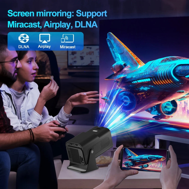 Y6S 4K Android 12.0 Portable Home HD Mini WiFi Projector(EU Plug) - Mini Projector by PMC TechLife | Online Shopping South Africa | PMC TechLife | Buy Now Pay Later Mobicred