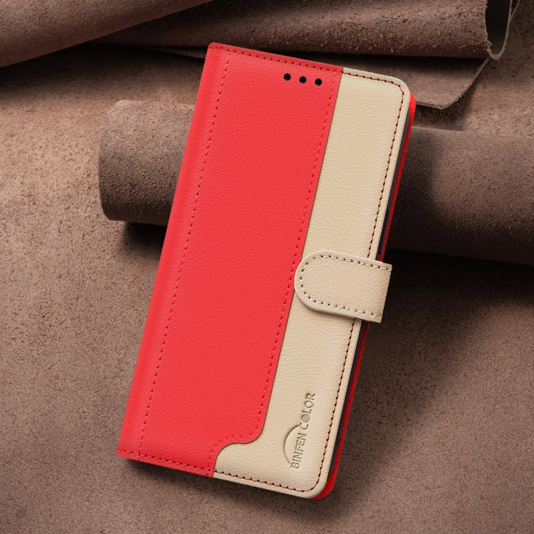 For iPhone 16 Color Matching RFID Anti-theft Leather Phone Case(Red) - iPhone 16 Cases by PMC TechLife | Online Shopping South Africa | PMC TechLife | Buy Now Pay Later Mobicred
