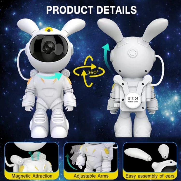 G001 Space Rabbit Starry Sky Projection Lamp Bedroom Laser Atmosphere Light(White) - Projection Lamp by PMc TechLife | Online Shopping South Africa | PMc TechLife | Buy Now Pay Later Mobicred