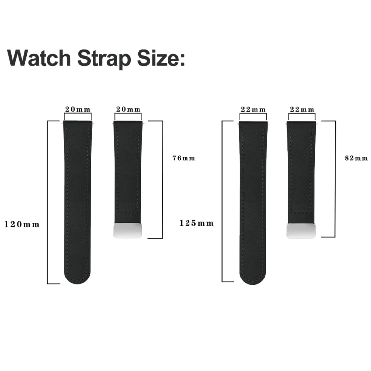 20mm Magnetic Silver Buckle Silicone Leather Watch Band(Black) - free shipping - PMC TechLife - Order now!