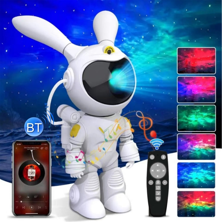 G001 Space Rabbit Starry Sky Projection Lamp Bluetooth Speaker 2 in 1 Laser Light(White) - Projection Lamp by PMc TechLife | Online Shopping South Africa | PMc TechLife | Buy Now Pay Later Mobicred