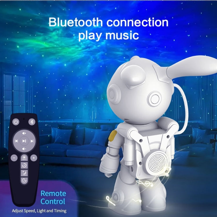 G001 Space Rabbit Starry Sky Projection Lamp Bluetooth Speaker 2 in 1 Laser Light(White) - Projection Lamp by PMc TechLife | Online Shopping South Africa | PMc TechLife | Buy Now Pay Later Mobicred