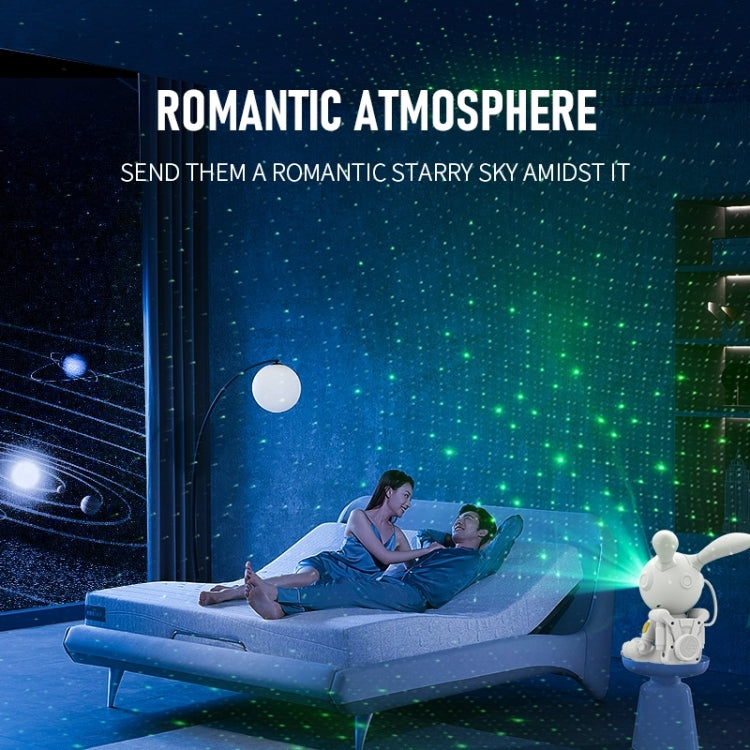 G002 Space Rabbit Starry Sky Projection Lamp Bluetooth Speaker 2 in 1 Laser Light(White) - free shipping - PMc TechLife - Order now!