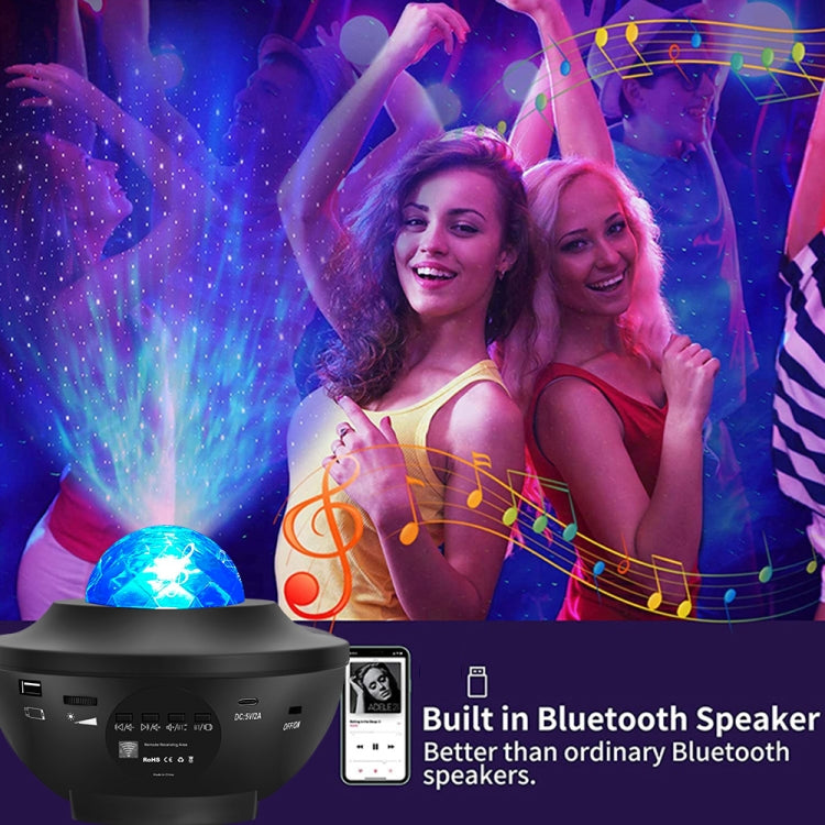 G004 Small Bowl Starry Projection Lamp Laser Light with Bluetooth Speaker(Black) - Projection Lamp by PMc TechLife | Online Shopping South Africa | PMc TechLife | Buy Now Pay Later Mobicred