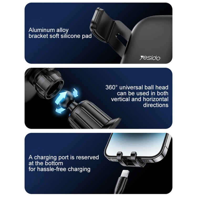 Yesido C247 Air Vent Gravity Car Holder(Black) - Universal Car Holders by Yesido | Online Shopping South Africa | PMC Jewellery | Buy Now Pay Later Mobicred