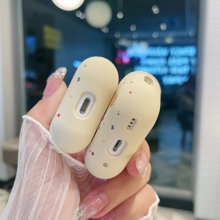 For AirPods Pro Cookies Pattern Earbuds Box Frosted TPU Case(Beige) - For AirPods Pro by PMC Jewellery | Online Shopping South Africa | PMC Jewellery | Buy Now Pay Later Mobicred