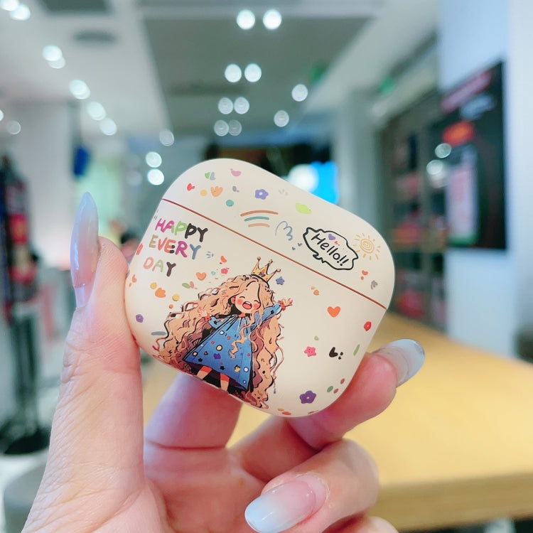 For AirPods 3 Girl Pattern Earbuds Box Frosted TPU Case(Crown) - For AirPods 3 by PMC Jewellery | Online Shopping South Africa | PMC Jewellery | Buy Now Pay Later Mobicred