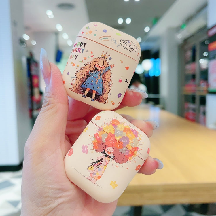 For AirPods 3 Girl Pattern Earbuds Box Frosted TPU Case(Crown) - For AirPods 3 by PMC Jewellery | Online Shopping South Africa | PMC Jewellery | Buy Now Pay Later Mobicred