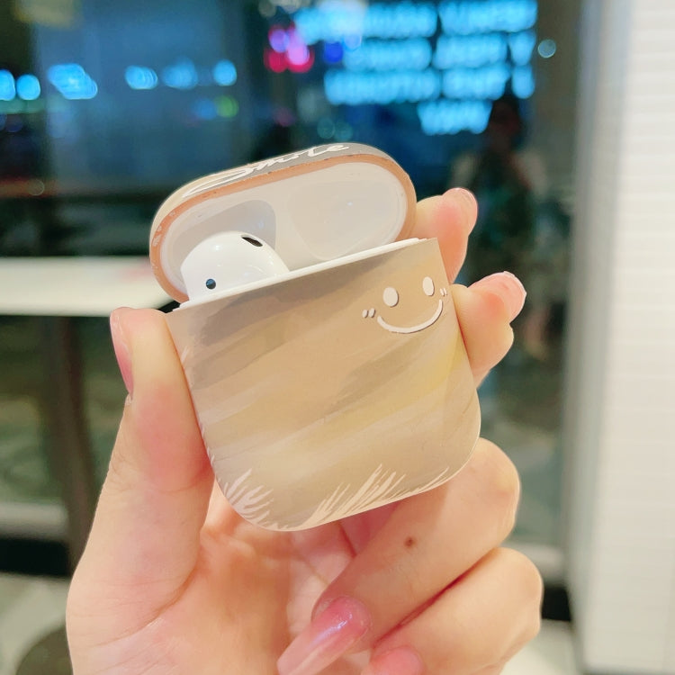 For AirPods 2 / 1 Smile Clouds Earbuds Box Frosted TPU Case(Green) - For AirPods 1/2 by PMC Jewellery | Online Shopping South Africa | PMC Jewellery | Buy Now Pay Later Mobicred