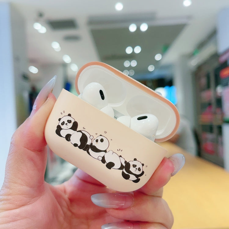 For AirPods 2 / 1 Panda Pattern Earbuds Box Frosted TPU Case(Cute Panda) - For AirPods 1/2 by PMC Jewellery | Online Shopping South Africa | PMC Jewellery | Buy Now Pay Later Mobicred