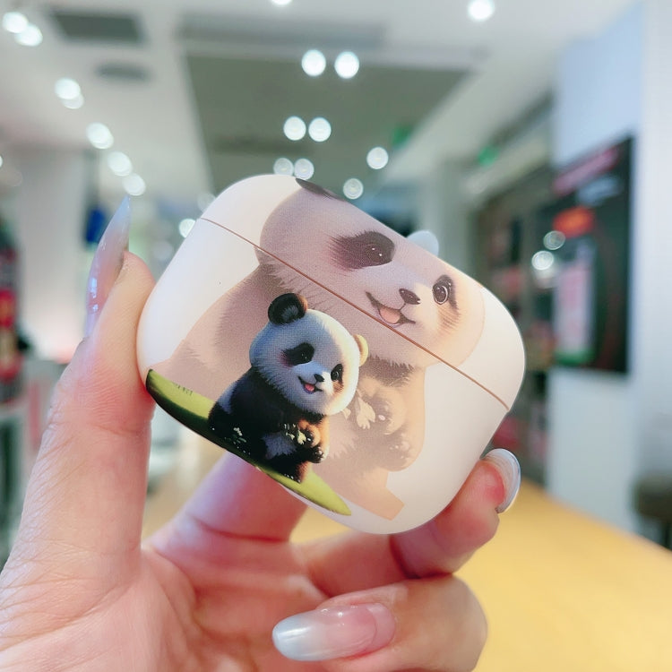 For AirPods Pro 2 Phantom Panda Pattern Earbuds Box Frosted TPU Case(White) - For AirPods Pro 2 by PMC Jewellery | Online Shopping South Africa | PMC Jewellery | Buy Now Pay Later Mobicred