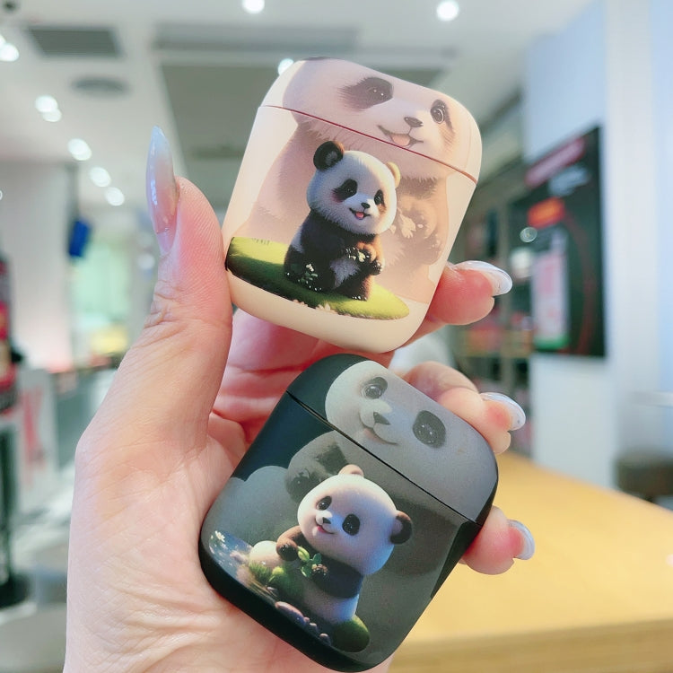 For AirPods Pro Phantom Panda Pattern Earbuds Box Frosted TPU Case(White) - For AirPods Pro by PMC Jewellery | Online Shopping South Africa | PMC Jewellery | Buy Now Pay Later Mobicred