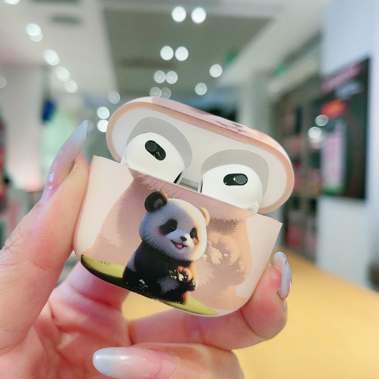 For AirPods Pro Phantom Panda Pattern Earbuds Box Frosted TPU Case(Black) - For AirPods Pro by PMC Jewellery | Online Shopping South Africa | PMC Jewellery | Buy Now Pay Later Mobicred
