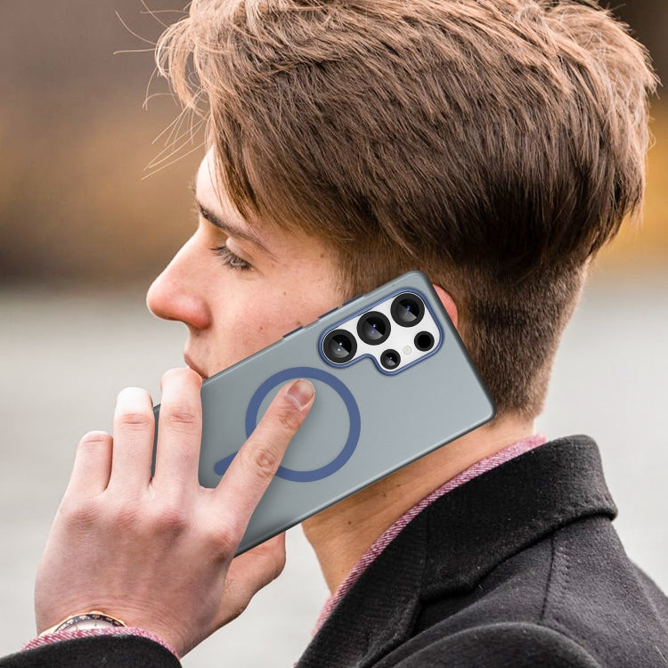 For Samsung Galaxy S25 Ultra MagSafe Frosted Translucent TPU + PC Full Coverage Phone Case(Dark Blue) - Galaxy S25 Ultra 5G Cases by PMC Jewellery | Online Shopping South Africa | PMC Jewellery | Buy Now Pay Later Mobicred