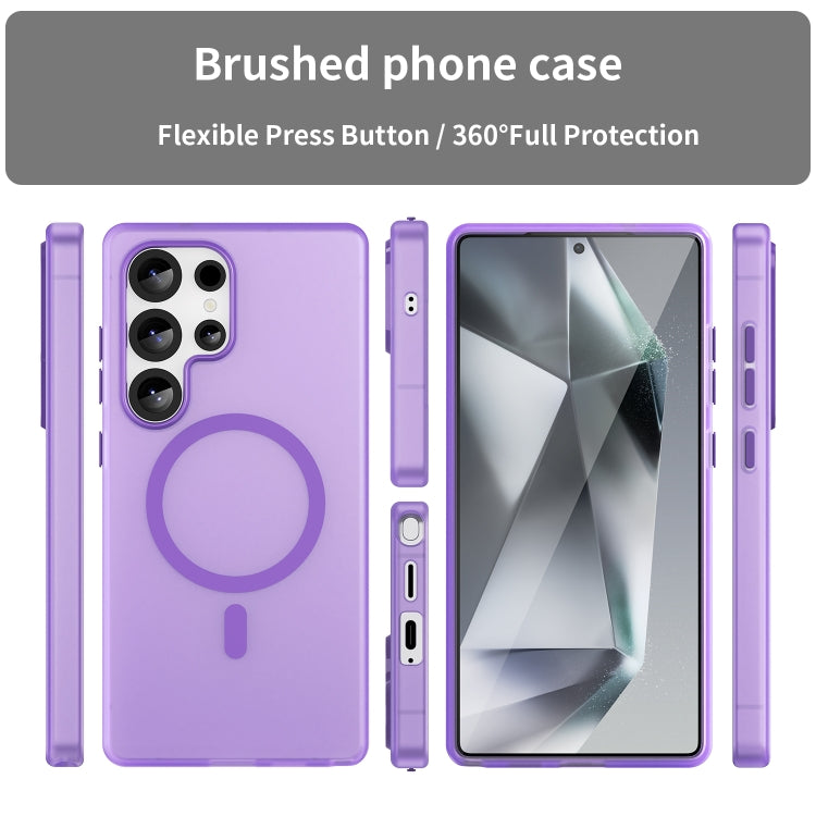 For Samsung Galaxy S25 Ultra MagSafe Frosted Translucent TPU + PC Full Coverage Phone Case(Dark Purple) - Galaxy S25 Ultra 5G Cases by PMC Jewellery | Online Shopping South Africa | PMC Jewellery | Buy Now Pay Later Mobicred