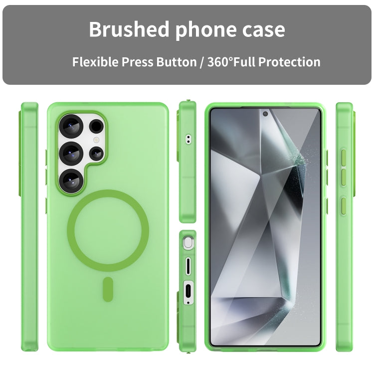 For Samsung Galaxy S25 Ultra MagSafe Frosted Translucent TPU + PC Full Coverage Phone Case(Green) - Galaxy S25 Ultra 5G Cases by PMC Jewellery | Online Shopping South Africa | PMC Jewellery | Buy Now Pay Later Mobicred