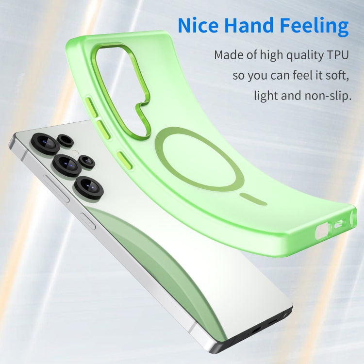 For Samsung Galaxy S25 Ultra MagSafe Frosted Translucent TPU + PC Full Coverage Phone Case(Green) - Galaxy S25 Ultra 5G Cases by PMC Jewellery | Online Shopping South Africa | PMC Jewellery | Buy Now Pay Later Mobicred