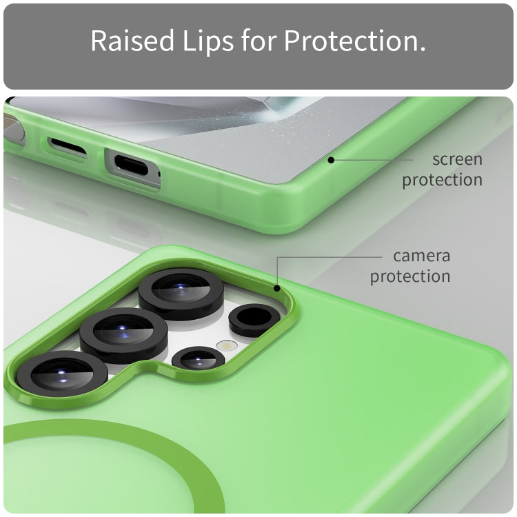 For Samsung Galaxy S25 Ultra MagSafe Frosted Translucent TPU + PC Full Coverage Phone Case(Green) - Galaxy S25 Ultra 5G Cases by PMC Jewellery | Online Shopping South Africa | PMC Jewellery | Buy Now Pay Later Mobicred