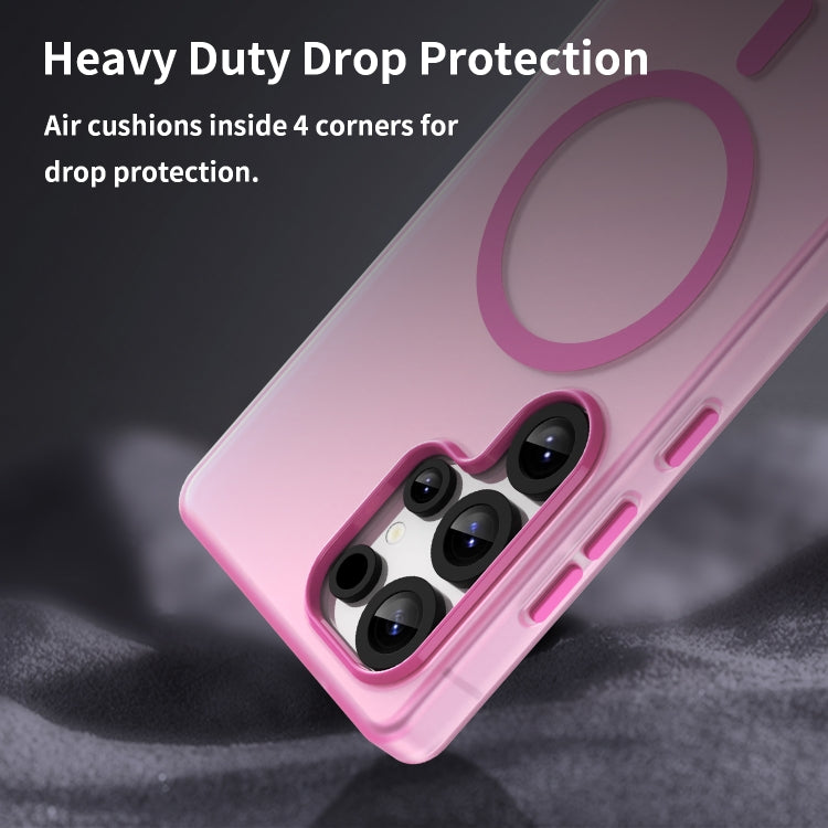 For Samsung Galaxy S25 Ultra MagSafe Frosted Translucent TPU + PC Full Coverage Phone Case(Pink) - Galaxy S25 Ultra 5G Cases by PMC Jewellery | Online Shopping South Africa | PMC Jewellery | Buy Now Pay Later Mobicred