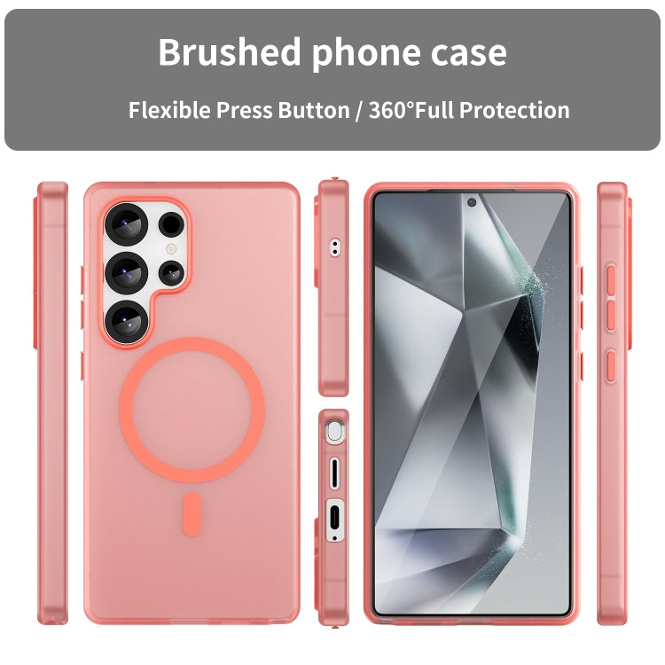 For Samsung Galaxy S25 Ultra MagSafe Frosted Translucent TPU + PC Full Coverage Phone Case(Red) - Galaxy S25 Ultra 5G Cases by PMC Jewellery | Online Shopping South Africa | PMC Jewellery | Buy Now Pay Later Mobicred