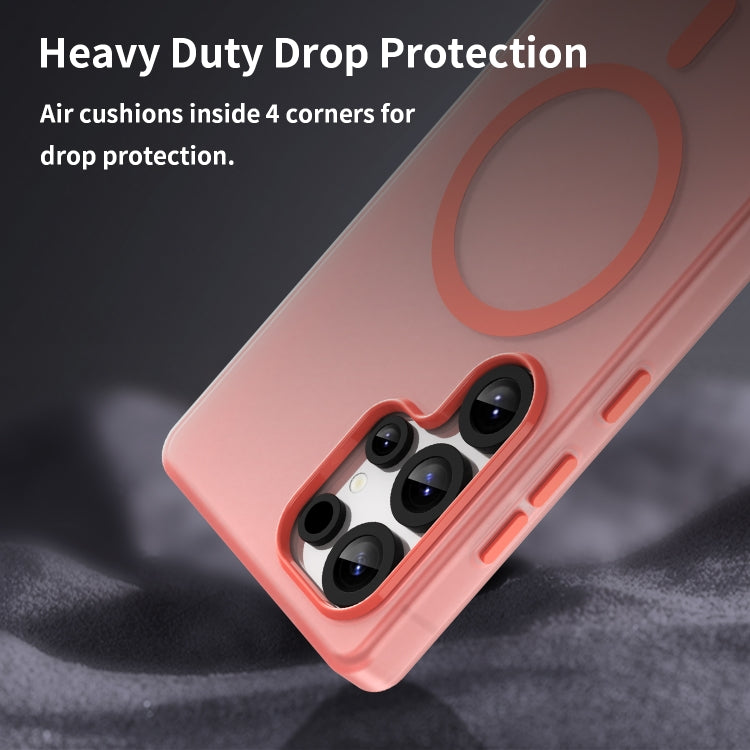 For Samsung Galaxy S25 Ultra MagSafe Frosted Translucent TPU + PC Full Coverage Phone Case(Red) - Galaxy S25 Ultra 5G Cases by PMC Jewellery | Online Shopping South Africa | PMC Jewellery | Buy Now Pay Later Mobicred