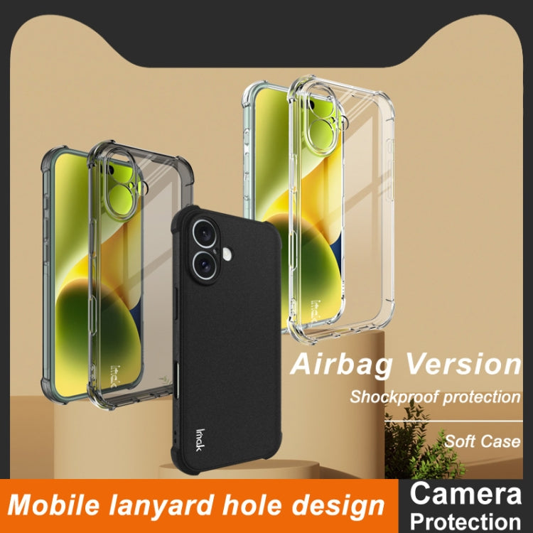 For iPhone 16 imak Shockproof Airbag TPU Phone Case(Transparent) - iPhone 16 Cases by imak | Online Shopping South Africa | PMC TechLife | Buy Now Pay Later Mobicred