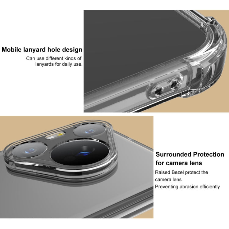 For iPhone 16e imak Shockproof Airbag TPU Phone Case(Transparent) - iPhone 16e Cases by imak | Online Shopping South Africa | PMC TechLife | Buy Now Pay Later Mobicred