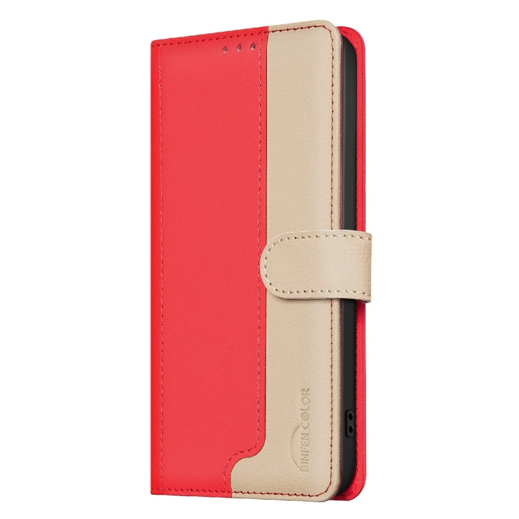 For Samsung Galaxy S25 Ultra 5G Color Matching RFID Anti-theft Leather Phone Case(Red) - Galaxy S25 Ultra 5G Cases by PMC TechLife | Online Shopping South Africa | PMC TechLife | Buy Now Pay Later Mobicred